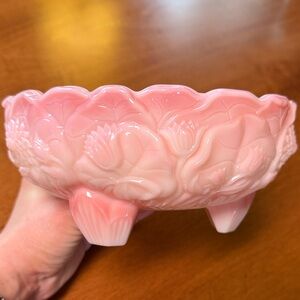 Fenton Rosalene Water Lily Footed Bowl